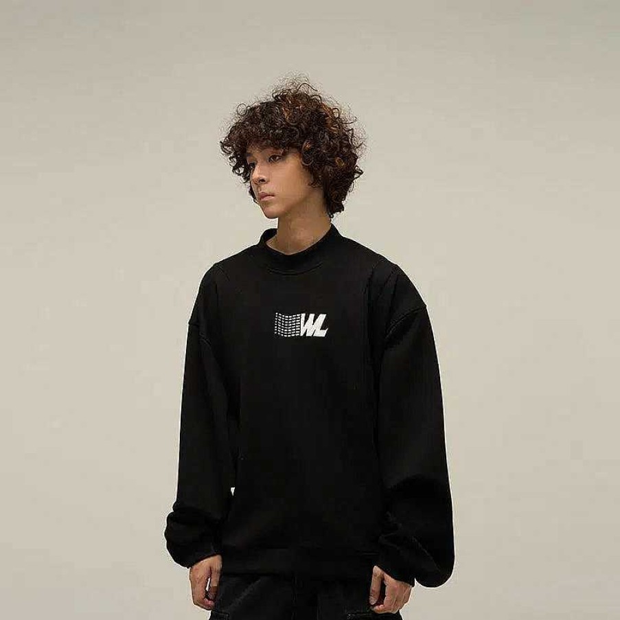 Clothing The Korean Fashion | Half Turtleneck Crew Neck Pullover