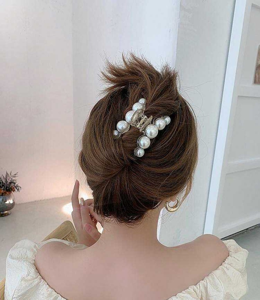 Women The Korean Fashion Hair Accessories | Pearl Hair Claw Clip