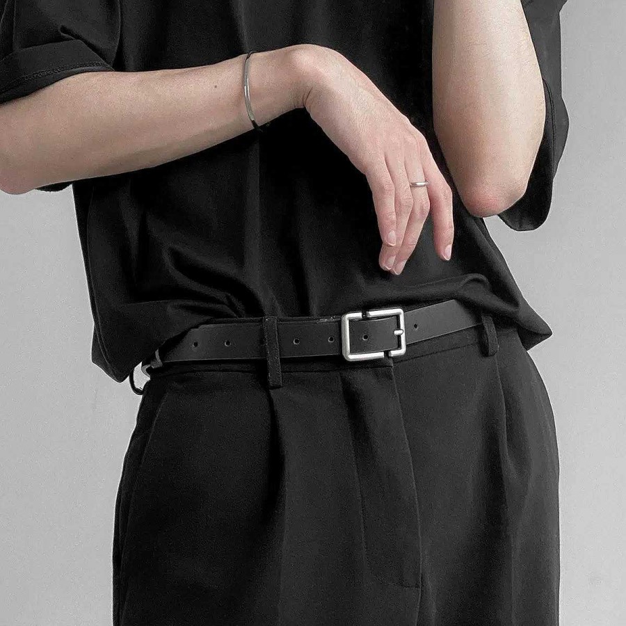 Accs & Bags & Shoes The Korean Fashion | Thin Unisex Belt Black