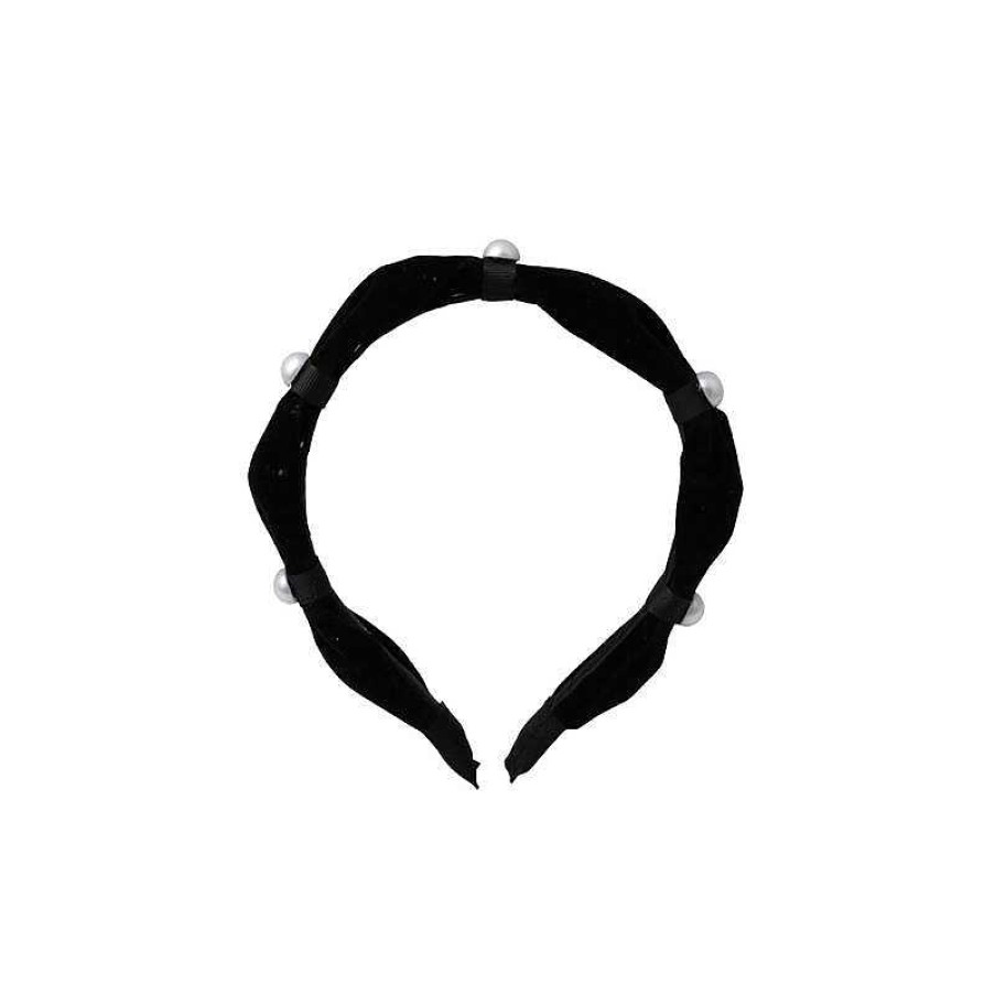 Women The Korean Fashion Hair Accessories | Pearl Headband Black