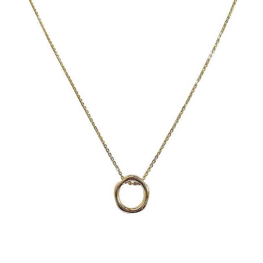 Women The Korean Fashion Necklaces | Ring Pendant Necklace Gold