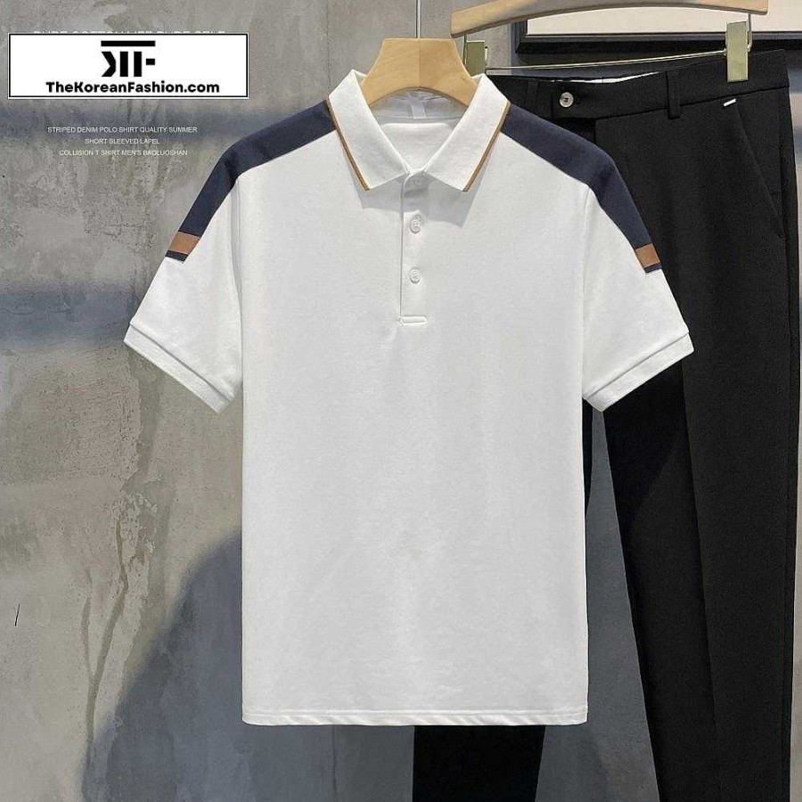 Casual Style Clothes The Korean Fashion | Slim Fit Breathable Polo T-Shirt