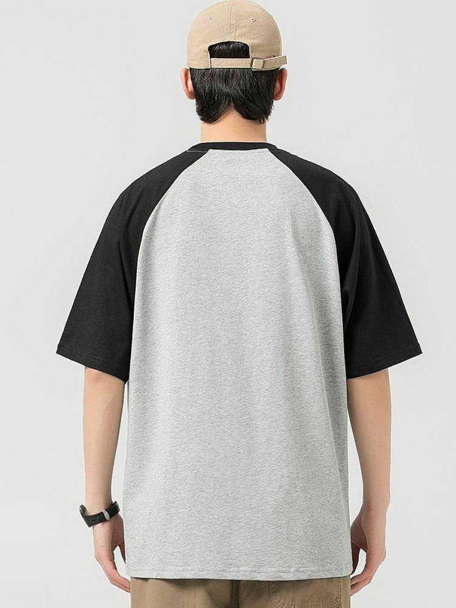 Clothing The Korean Fashion | Round Neck Text Print T-Shirt