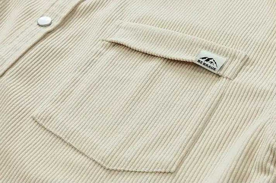 Clothing The Korean Fashion | Buttoned Corduroy Overshirt