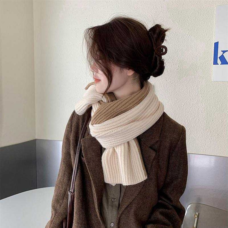 Women The Korean Fashion Hair Accessories | Cross Knitted Scarf