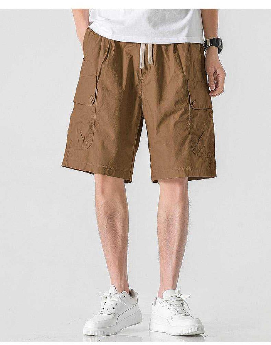 Clothing The Korean Fashion Shorts | Silk Drawstring Tooling Shorts