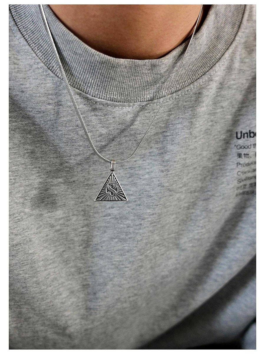 Accs & Bags & Shoes The Korean Fashion | Triangular Pendant Necklace Silver