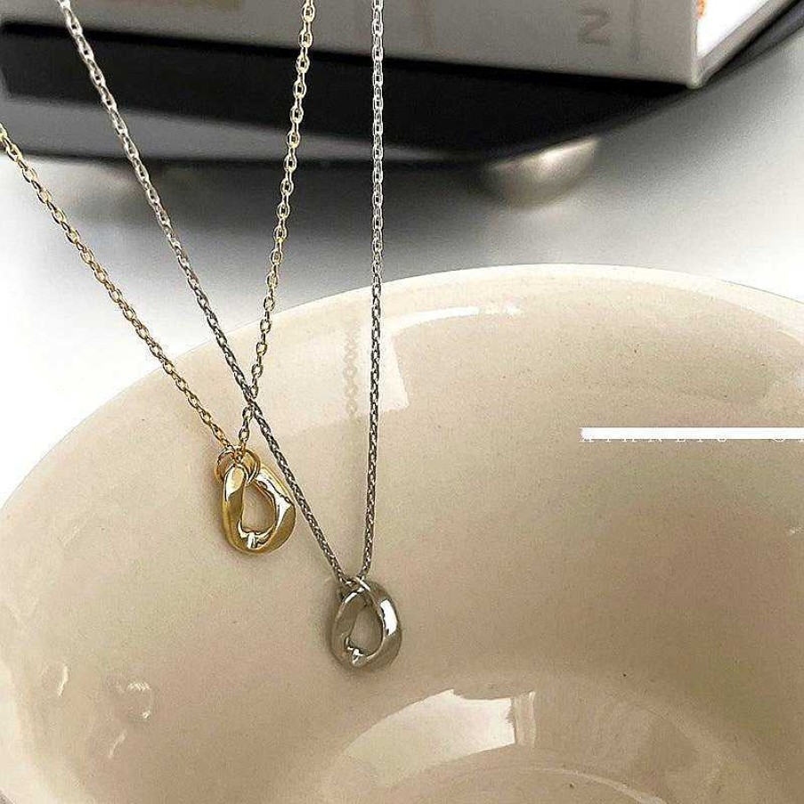 Women The Korean Fashion Necklaces | Twisted Metal Geometry Necklace