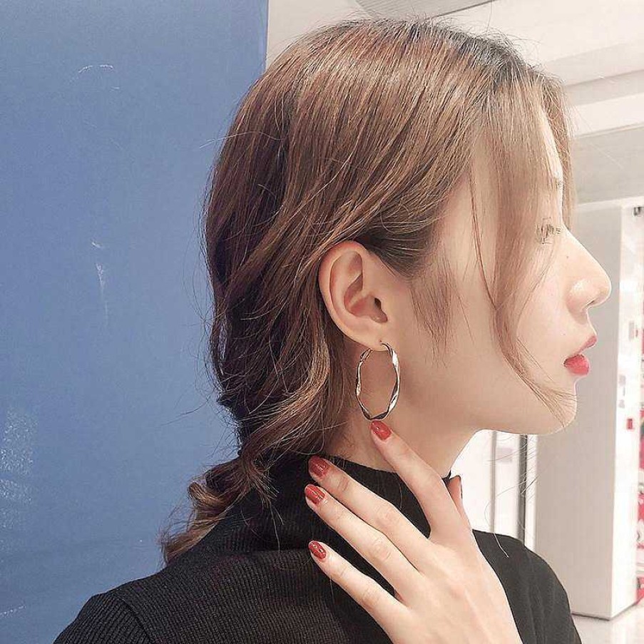 Women The Korean Fashion Earrings | Big Hoop Earring