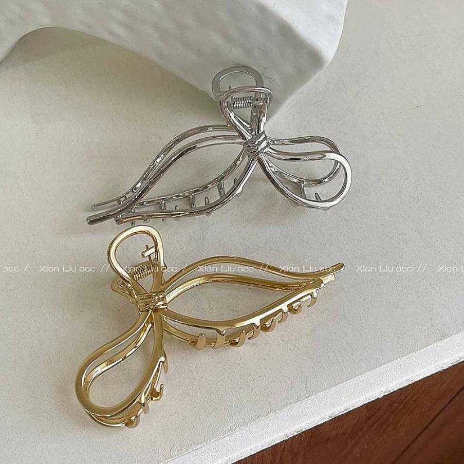 Women The Korean Fashion Hair Accessories | Bow-Knot Hair Claw Clip