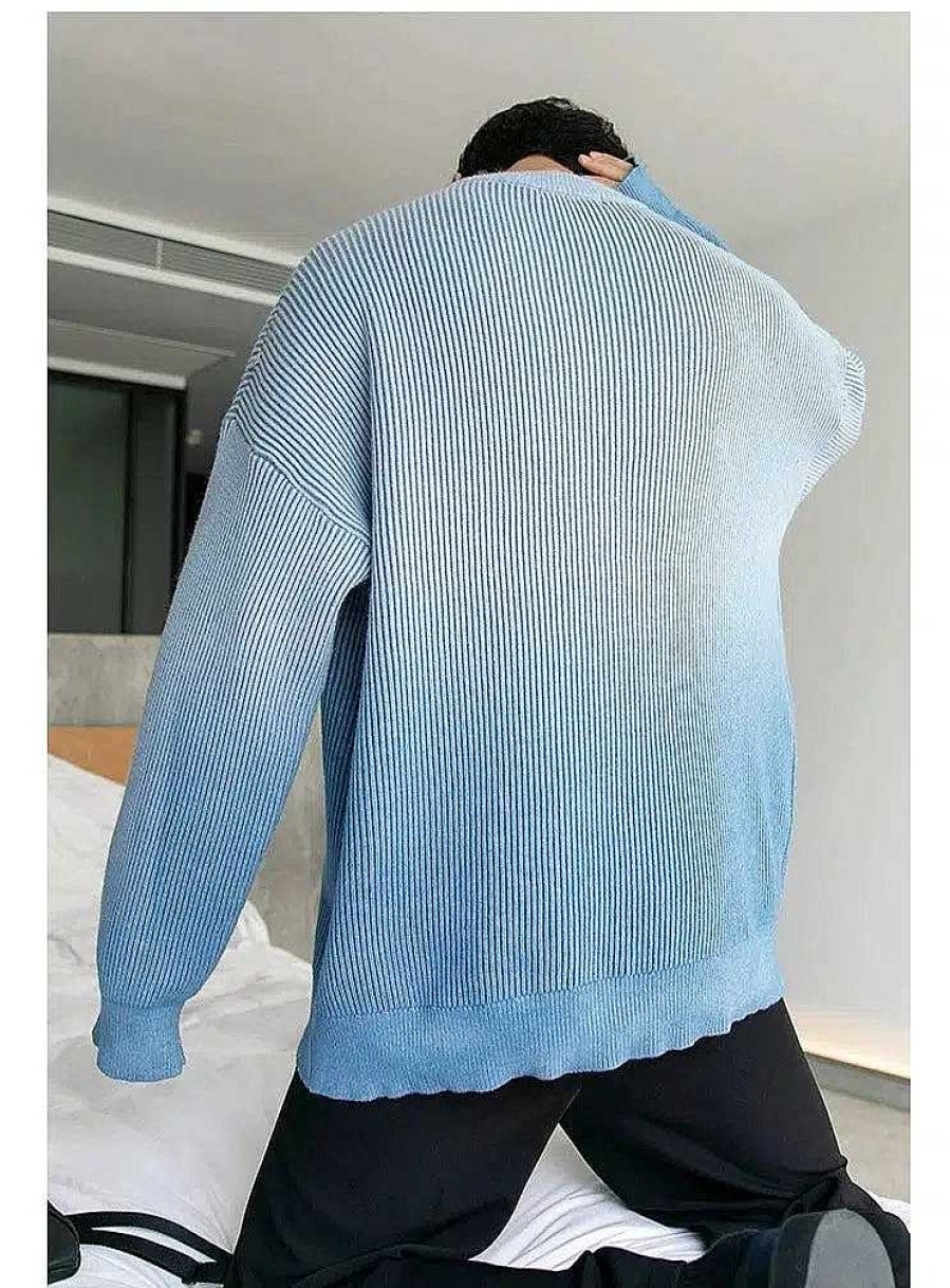 Clothing The Korean Fashion | Gradient Long-Sleeved Knitted Sweater