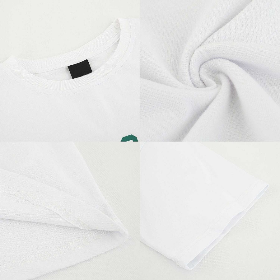 Clothing The Korean Fashion | Round Neck Printed T-Shirt White