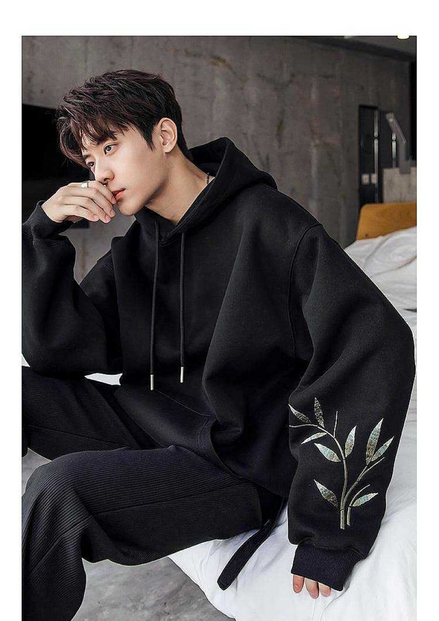 Clothing The Korean Fashion | Bamboo Embroidery Hoodie