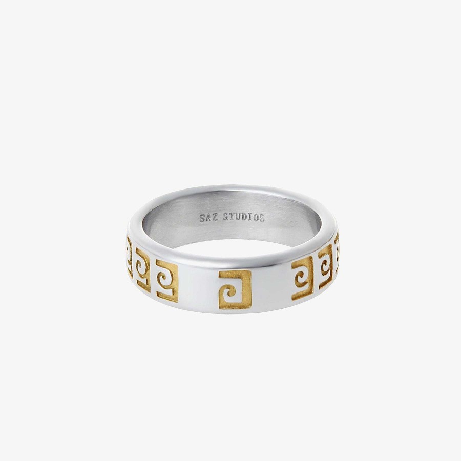 Accs & Bags & Shoes The Korean Fashion | Totem Gold Pattern Ring Silver