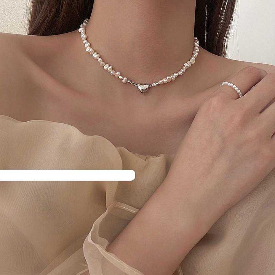 Women The Korean Fashion Necklaces | Necklace Natural Baroque Pearl