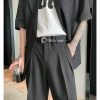 Clothing The Korean Fashion Shorts | Drape Pleated Suit Shorts