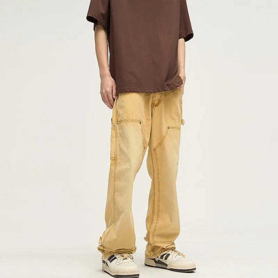 Clothing The Korean Fashion Jeans | Retro Straight-Leg Cargo Pants