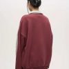 Clothing The Korean Fashion | Color Block Velvet Lapel Sweatshirt