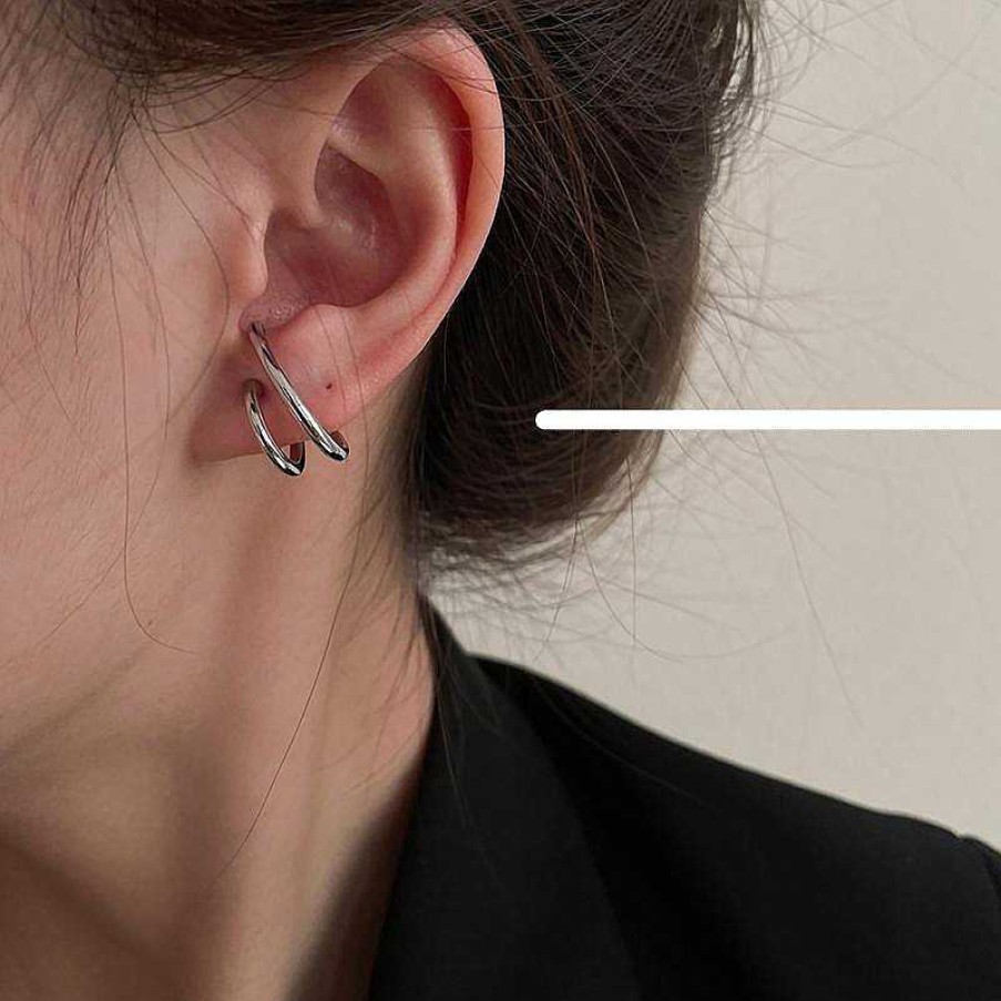 Women The Korean Fashion Earrings | Metal Earrings Silver