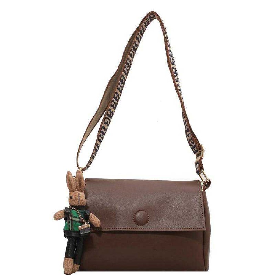 Women The Korean Fashion | Faux Leather Flap Crossbody Bag