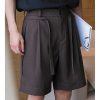 Clothing The Korean Fashion Shorts | Elastic Waist Texture Strappy Shorts