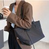 Women The Korean Fashion | Black Tote Bag