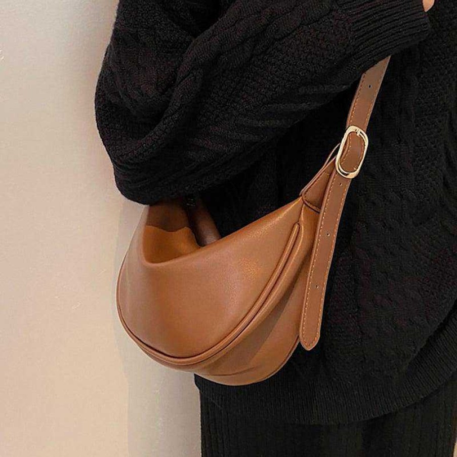 Women The Korean Fashion | Texture Hobo Bag