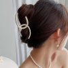 Women The Korean Fashion Hair Accessories | Double C Hair Clip Gold