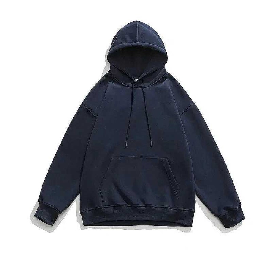 Clothing The Korean Fashion | Basic Solid Color Hooded Sweatshirt