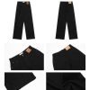 Clothing The Korean Fashion Jeans | Black Wide Leg Drape Jeans