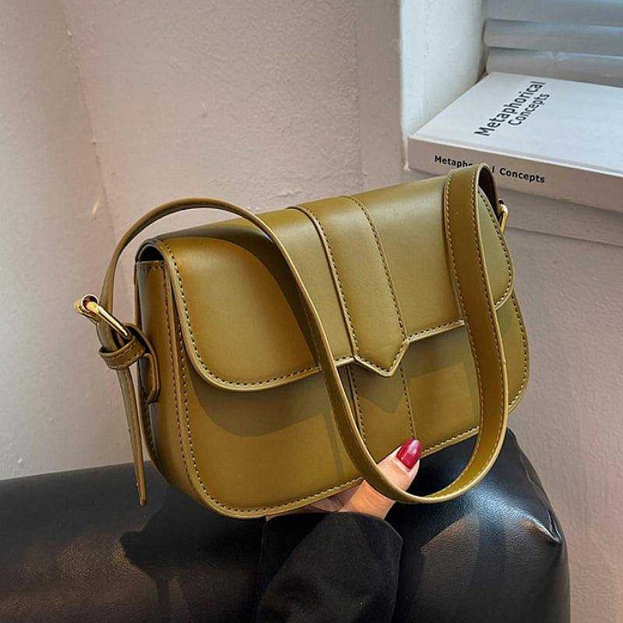 Women The Korean Fashion | Faux Leather Crossbody Flap Bag