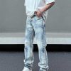 Clothing The Korean Fashion Jeans | Straight Gradient Jeans Blue