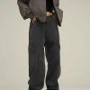 Clothing The Korean Fashion Jeans | Workwear Denim Cargo Pants