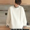 Clothing The Korean Fashion | Contrast Color Crew Neck Sweater