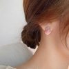 Women The Korean Fashion Earrings | Opal Earrings Pink