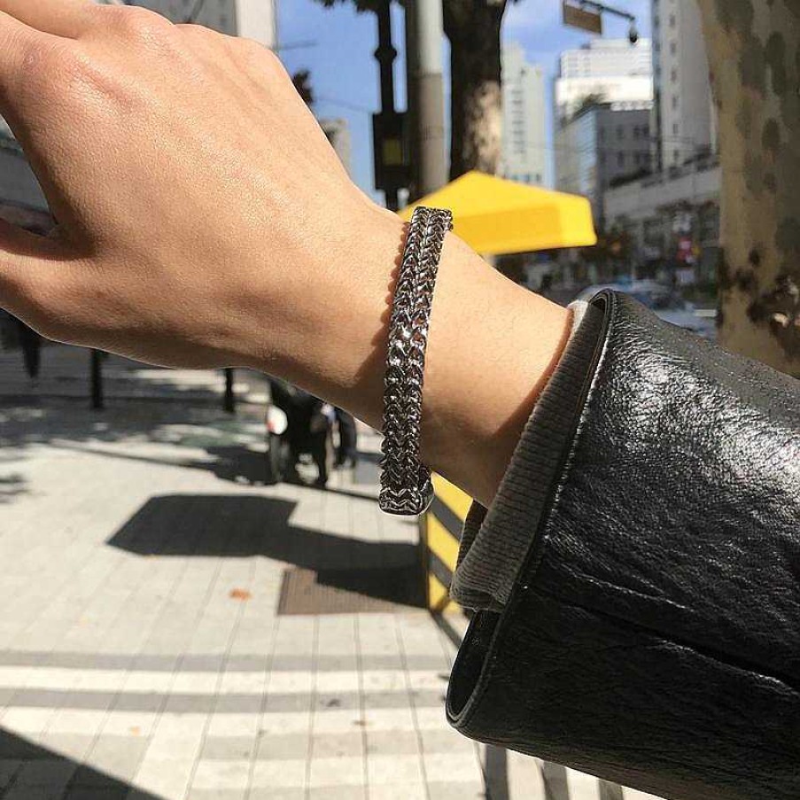 Accs & Bags & Shoes The Korean Fashion | Cuban Chain Bracelet Silver