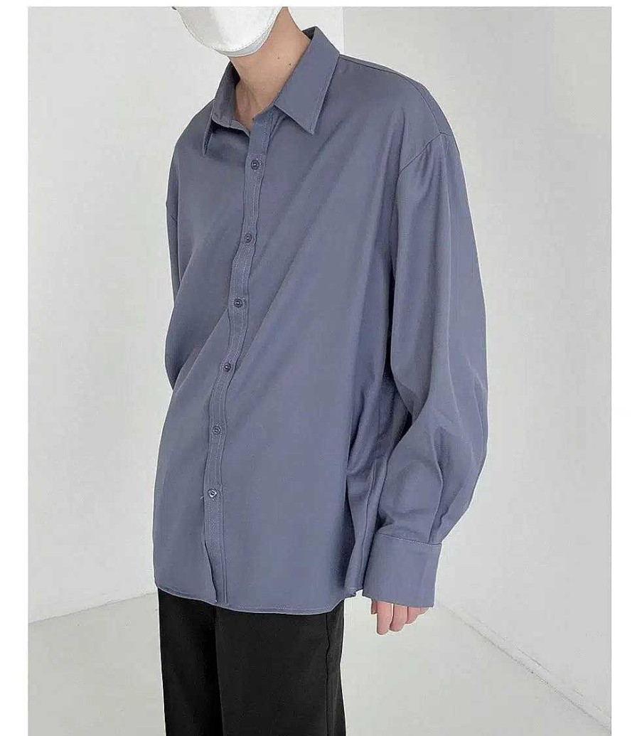 Clothing The Korean Fashion | Anti-Wrinkle Drape Shirt