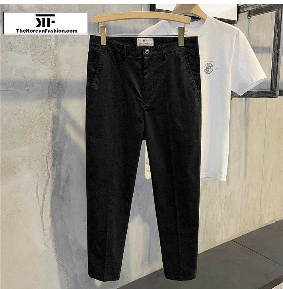 Casual Style Clothes The Korean Fashion | Cotton Casual Cropped Pants