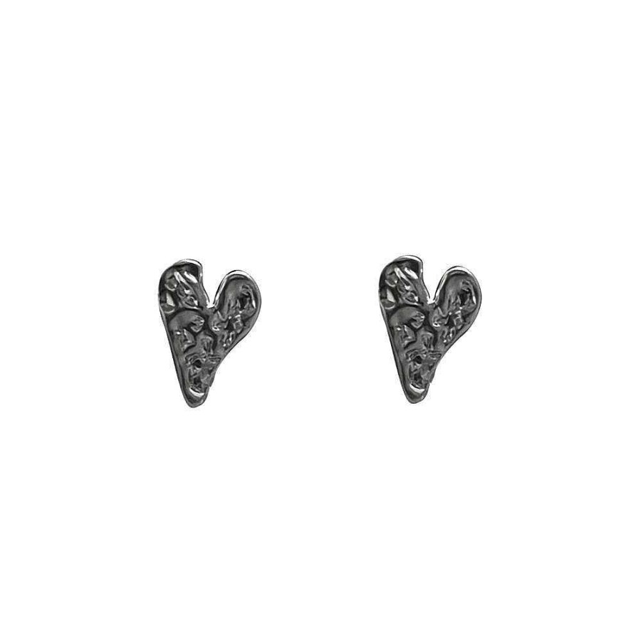 Accs & Bags & Shoes The Korean Fashion | Silver Heart Stud Earrings