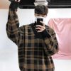 Clothing The Korean Fashion | V-Neck Plaid Sweater