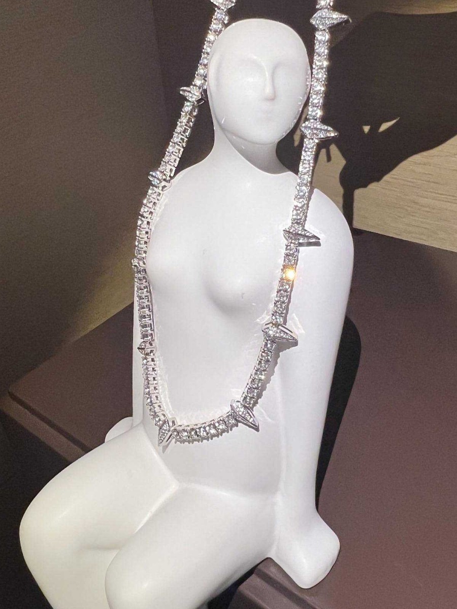 Accs & Bags & Shoes The Korean Fashion | Thorn Diamond Necklace White