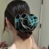 Women The Korean Fashion Hair Accessories | Ruched Snap Hair Clip