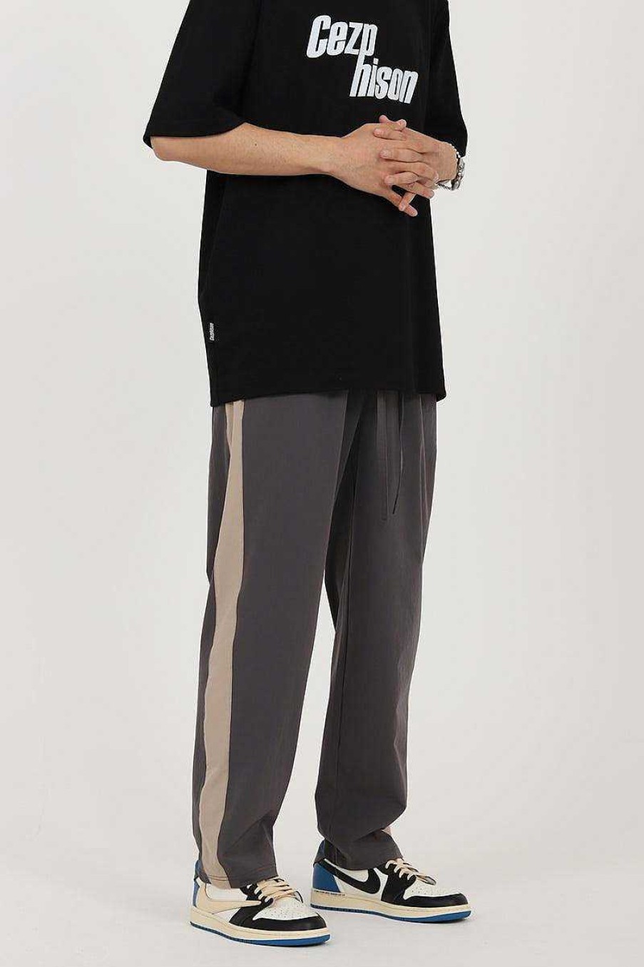 Clothing The Korean Fashion Slim Fit | Loose Side Stripe Track Pants