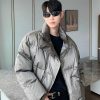 Clothing The Korean Fashion | Stand Collar Puffer Cotton Jacket