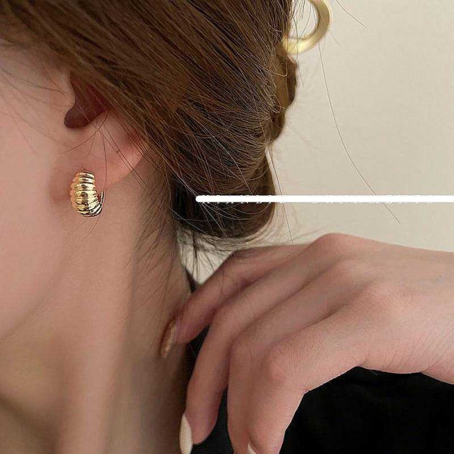 Women The Korean Fashion Earrings | Gold Hoop Earrings Golden