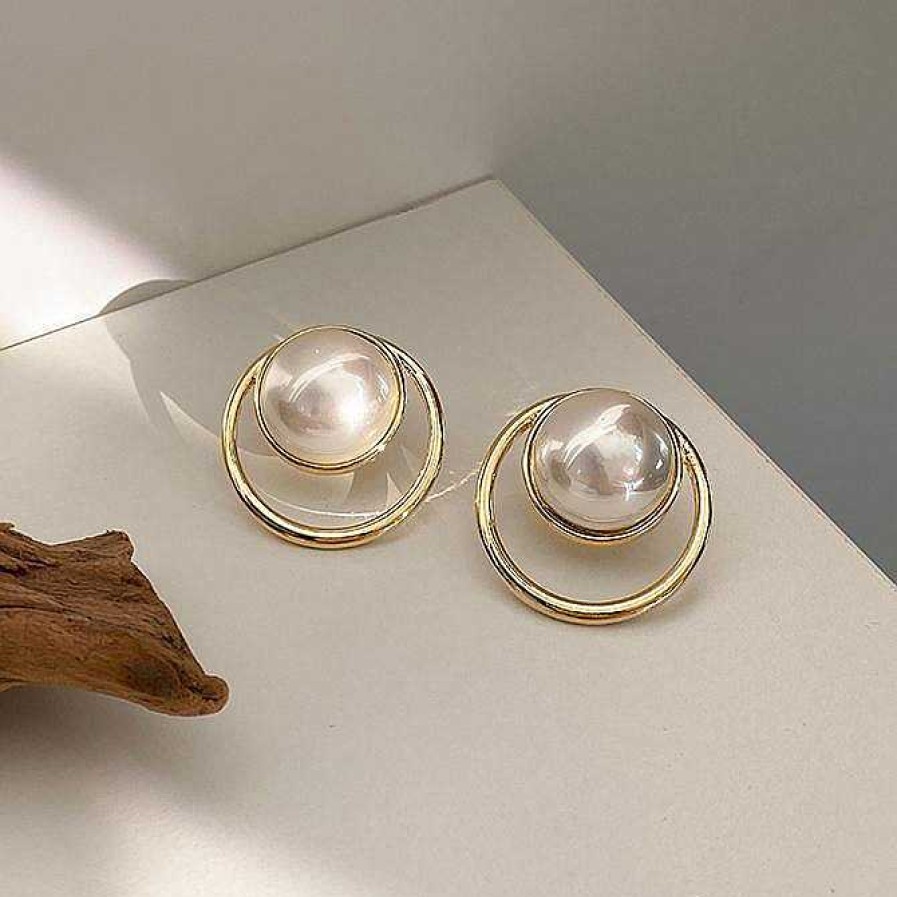 Women The Korean Fashion Earrings | Vintage Elegant Pearl Earrings As Image