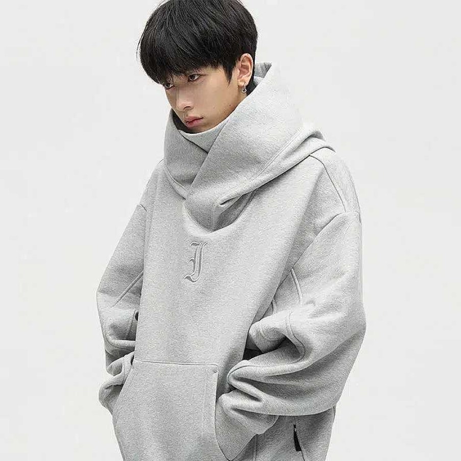 Clothing The Korean Fashion | Fleece Hooded Ninja Sweatshirt