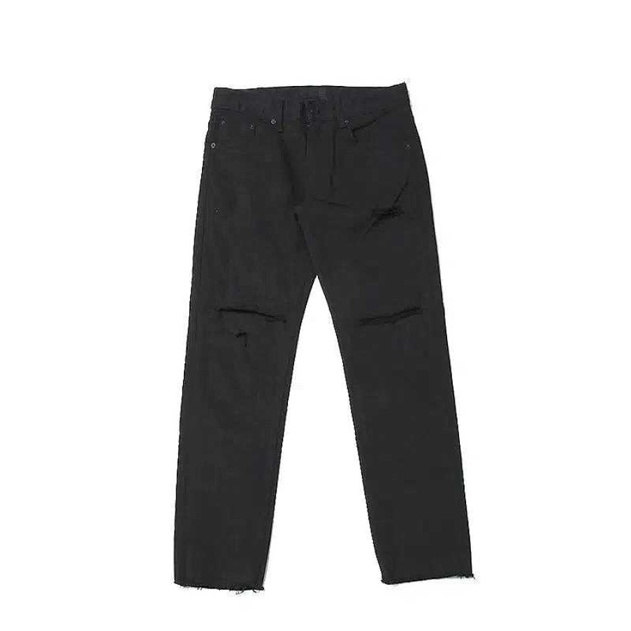 Clothing The Korean Fashion Jeans | Skinny Stretch Ripped Jeans Black