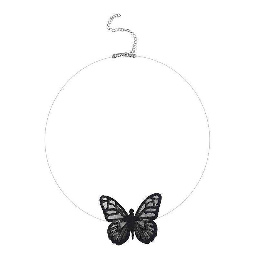 Women The Korean Fashion Necklaces | Butterfly Choker Black