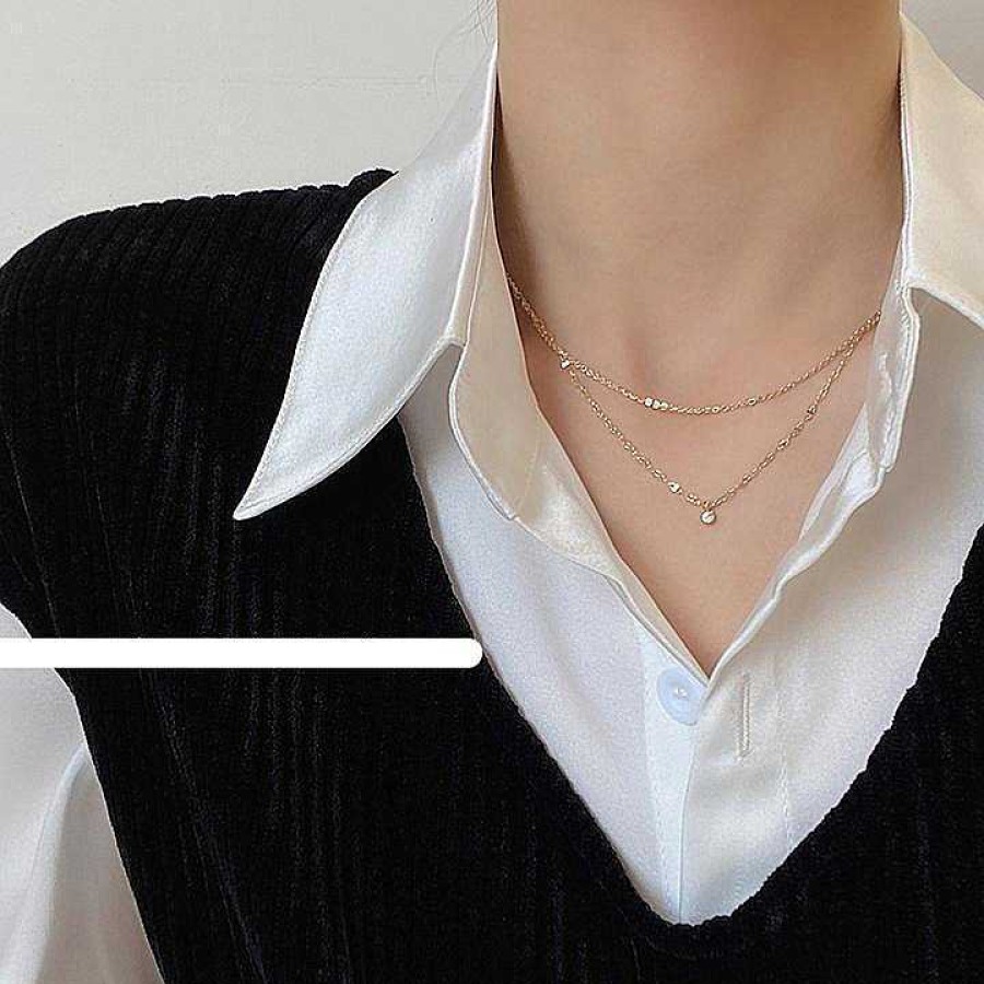 Women The Korean Fashion Necklaces | Thin Chain Necklace Image